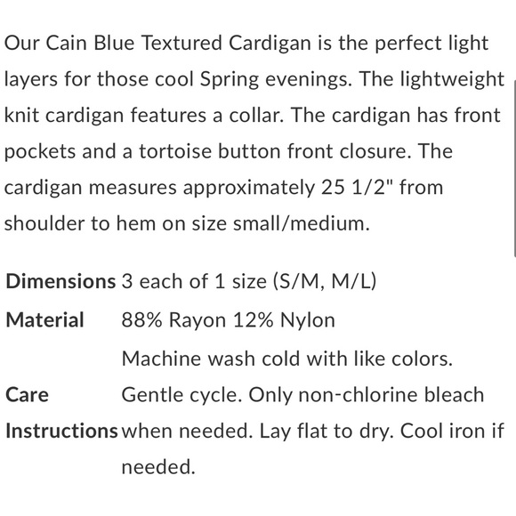 Mud Pie Light Blue Sweater - Picture 10 of 10